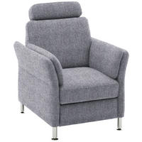 FÅTÖLJ i textil blå  - kromfärg/blå, Klassisk, metall/textil (86/87/93cm) - Beldomo System
