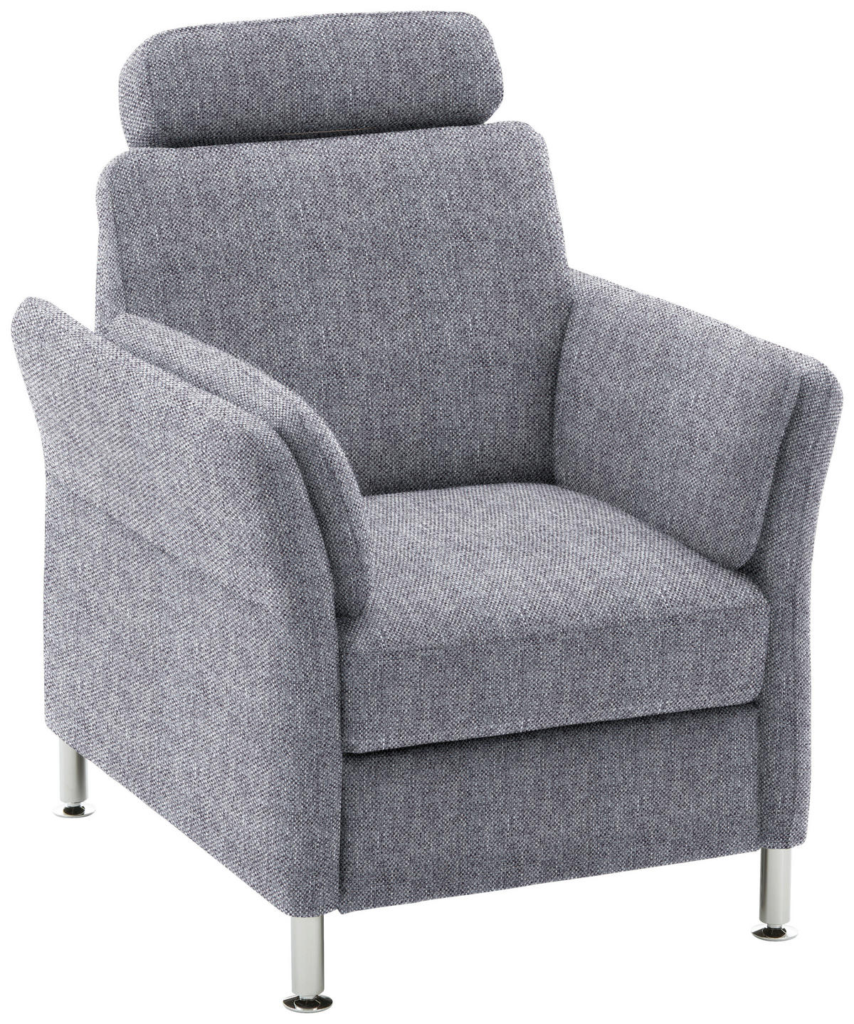 FÅTÖLJ i textil blå  - kromfärg/blå, Klassisk, metall/textil (86/87/93cm) - Beldomo System