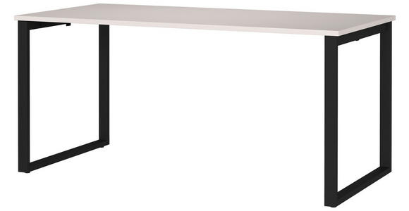 SCHREIBTISCH 160/80/75 cm, Schwarz, Kaschmir, in verschiedenen Holz-Dekoren erhältlich, justierbare Füße  - Kaschmir/Schwarz, MODERN, Holzwerkstoff/Metall (160/80/75cm) - Novel