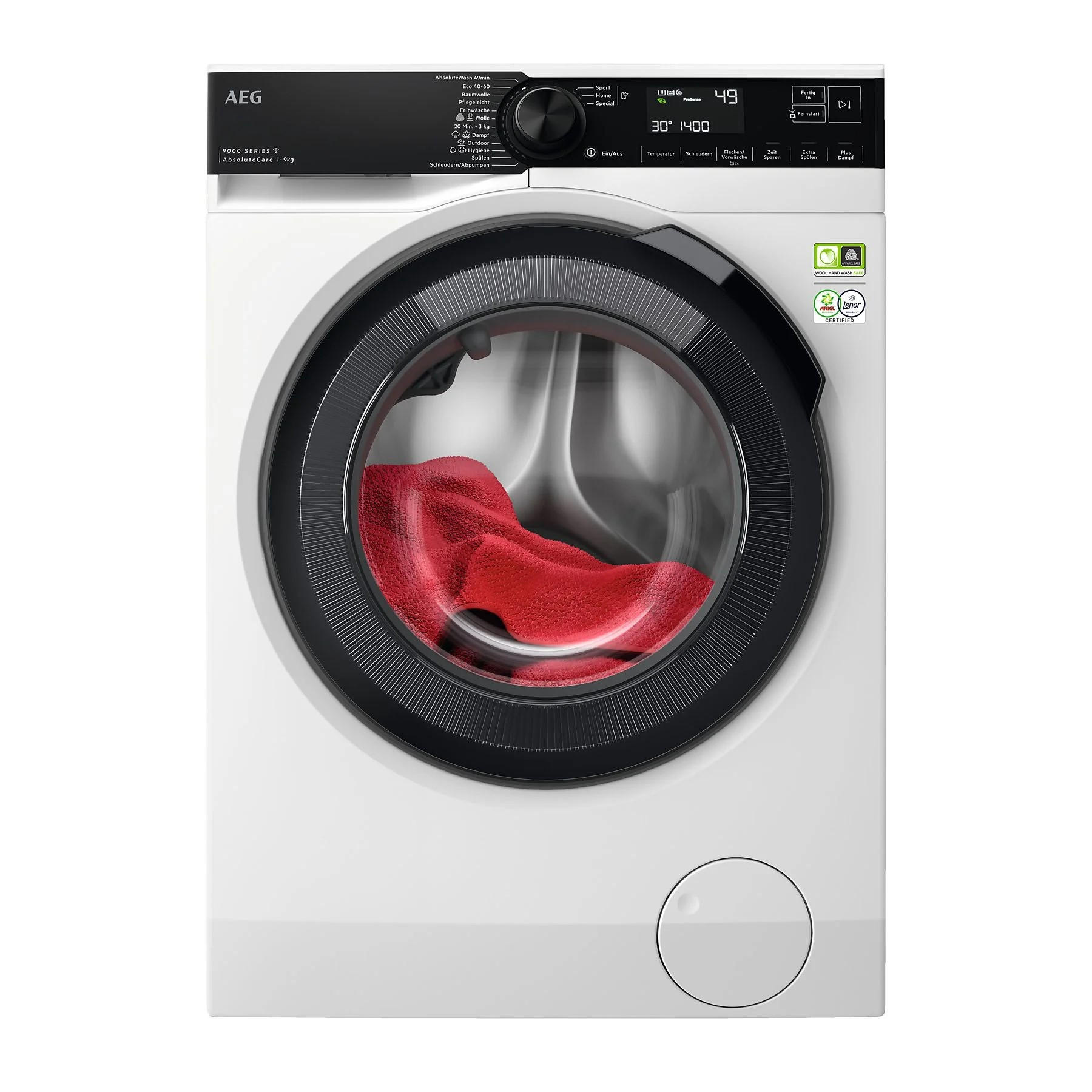 WASCHMASCHINE LR9W75490   - Schwarz/Weiß, Basics, Kunststoff/Metall (60/85/60cm) - AEG