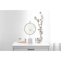 SCHMINKSPIEGEL 30/65/13 cm  - Weiss/Silberfarben, Lifestyle, Glas/Metall (30/65/13cm) - Kayoom
