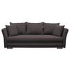 SCHLAFSOFA  mit Webstoff Dunkelbraun  - Dunkelbraun/Silberfarben, Design, Kunststoff/Textil (235/83/106cm) - MID.YOU