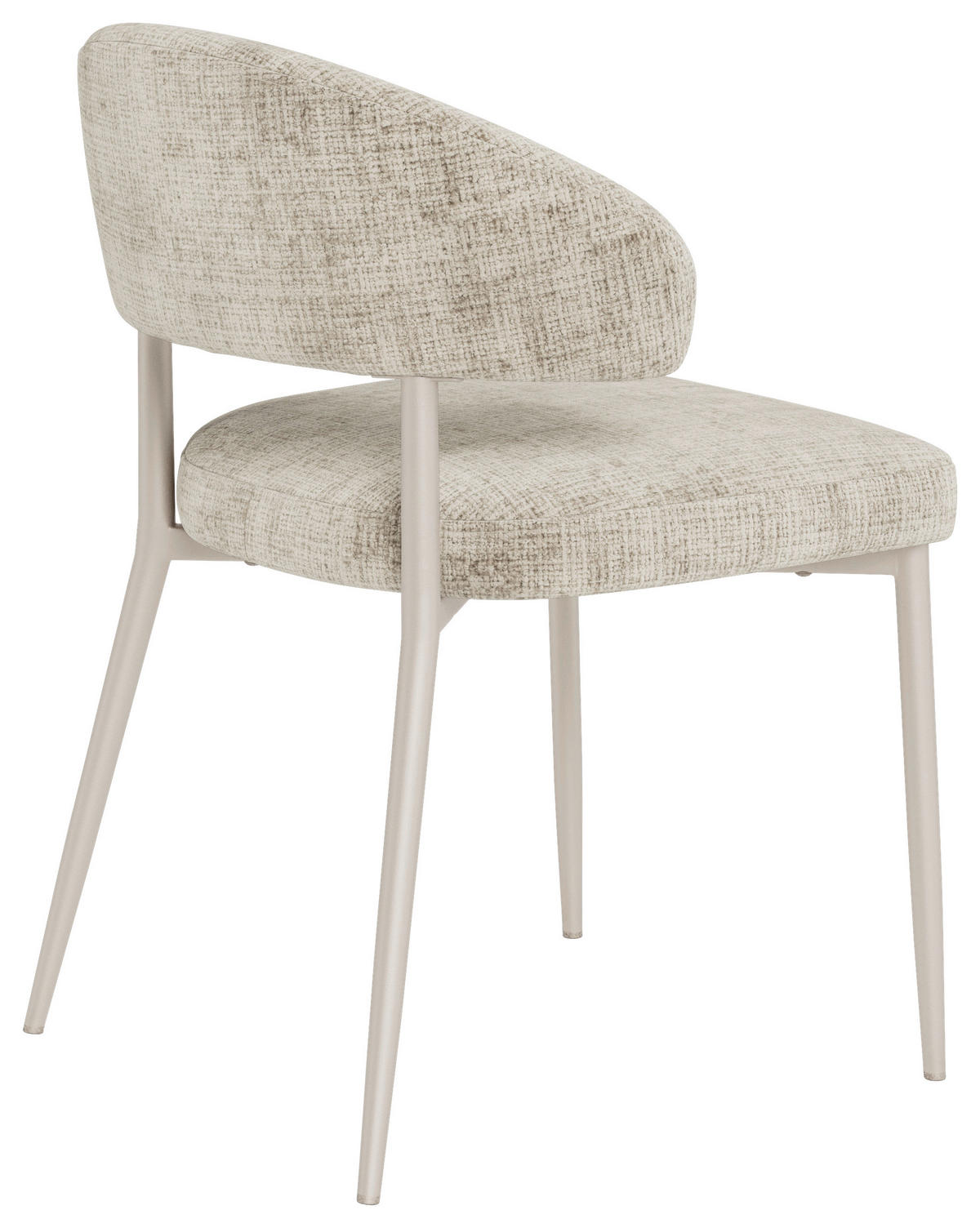 STUHL Webstoff Beige  - Beige/Grau, Trend, Textil/Metall (56/77/55cm) - MID.YOU