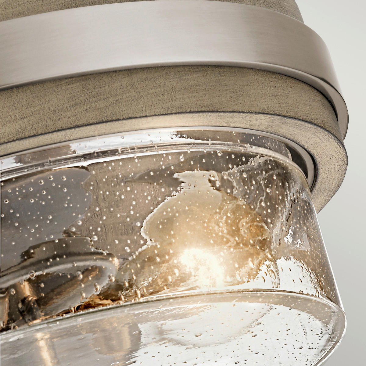 TAKLAMPA Elstead Grand-Bank 30.5/19.7 cm  - ljusgrå, Design, metall/glas (30.5/19.7cm) - Elstead Lighting