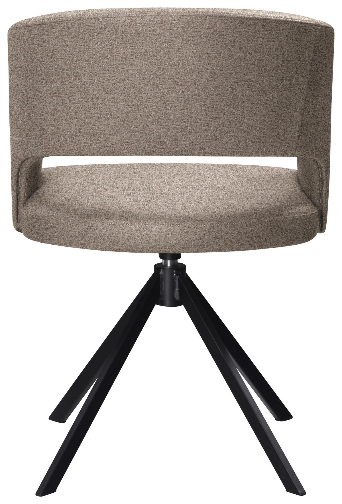 ARMLEHNSTUHL  in Stahl Samt  - Hellbraun/Schwarz, Konventionell, Textil/Metall (56/84/59cm) - Moderano