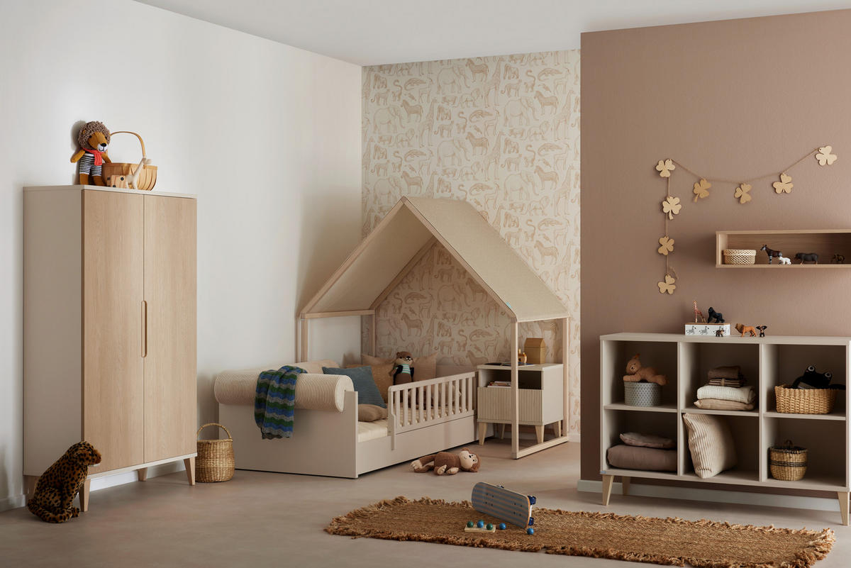 KOMODA  Jonte  - bež/boje bukve, Basics, drvni materijal/drvo (124/87/38cm) - Paidi