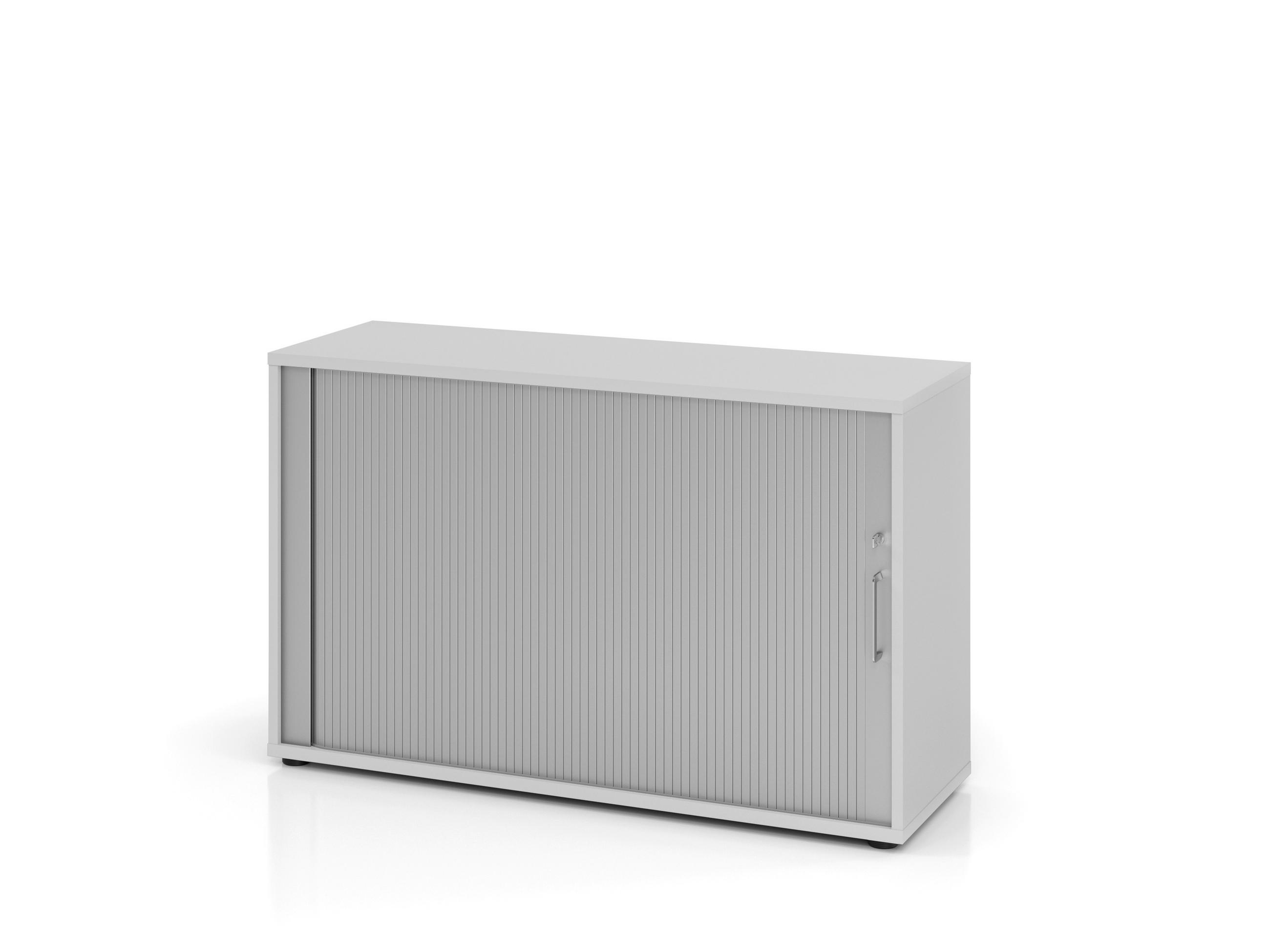 ROLLOSCHRANK Grau, Silberfarben  - Silberfarben/Schwarz, KONVENTIONELL, Holz/Holzwerkstoff (120/74,8/40cm) - Venda