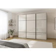 SCHWEBETÜRENSCHRANK  in Champagner  - Champagner/Schwarz, KONVENTIONELL, Glas/Holzwerkstoff (271/223/68cm) - Novel