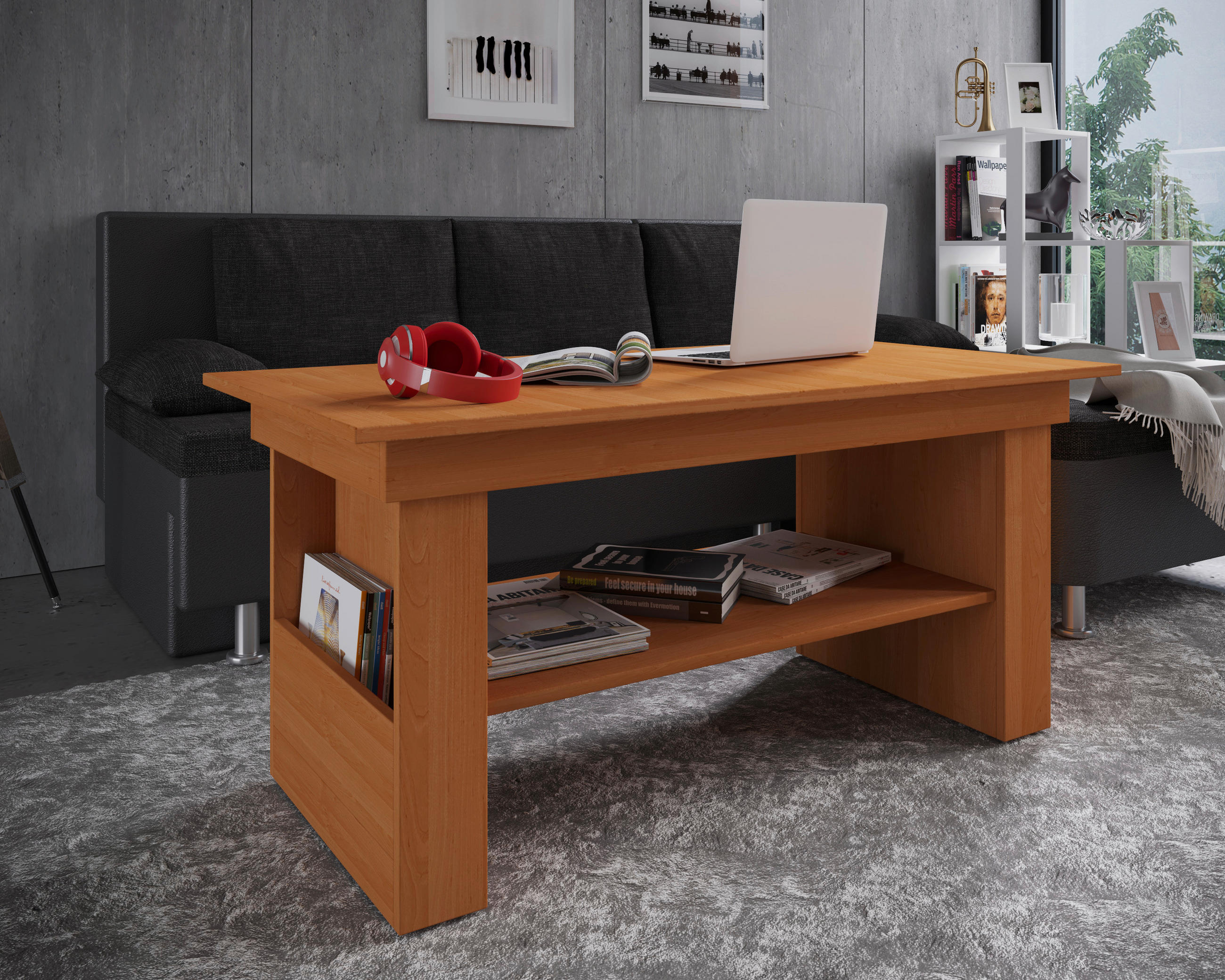 COUCHTISCH 115/58/52,5 cm rechteckig Buchefarben  - Buchefarben, Design, Holzwerkstoff (115/58/52,5cm) - MID.YOU