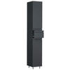 HOCHSCHRANK 30/180/31,6 cm  - Anthrazit/Schwarz, MODERN, Holzwerkstoff/Kunststoff (30/180/31,6cm) - MID.YOU