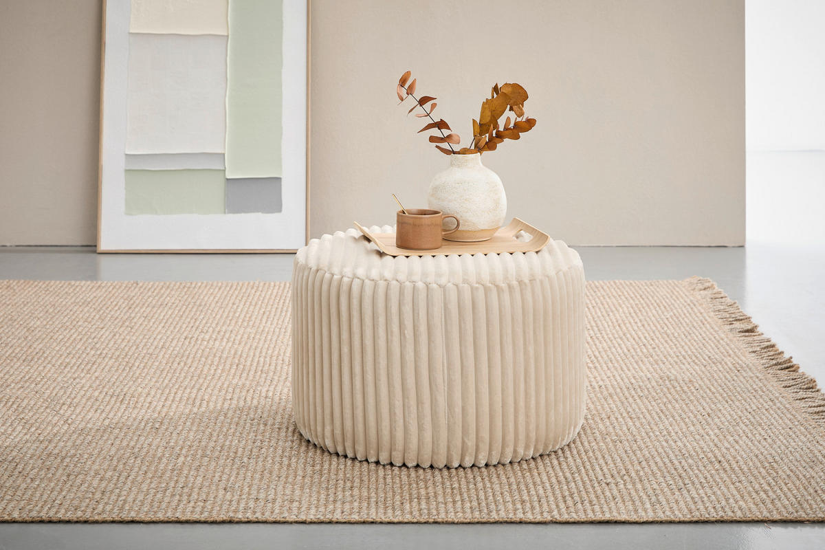 PALL i textil cremefärgad  - cremefärgad, Design, textil (59/36/59cm) - Xora