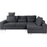 WOHNLANDSCHAFT in Textil Dunkelgrau - Dunkelgrau, Design, Textil/Metall (260/188cm) - Hom`in WOHNLANDSCHAFT in Textil Dunkelgrau - Dunkelgrau, Design, Textil/Metall (260/188cm) - Hom`in