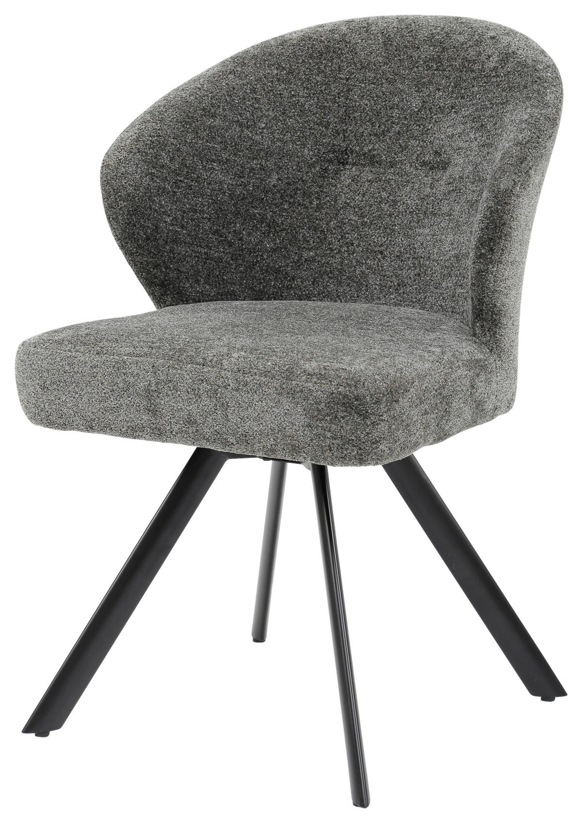 STUHL - Anthrazit/Schwarz, Design, Textil/Metall (57/84/61,5cm) - Carryhome