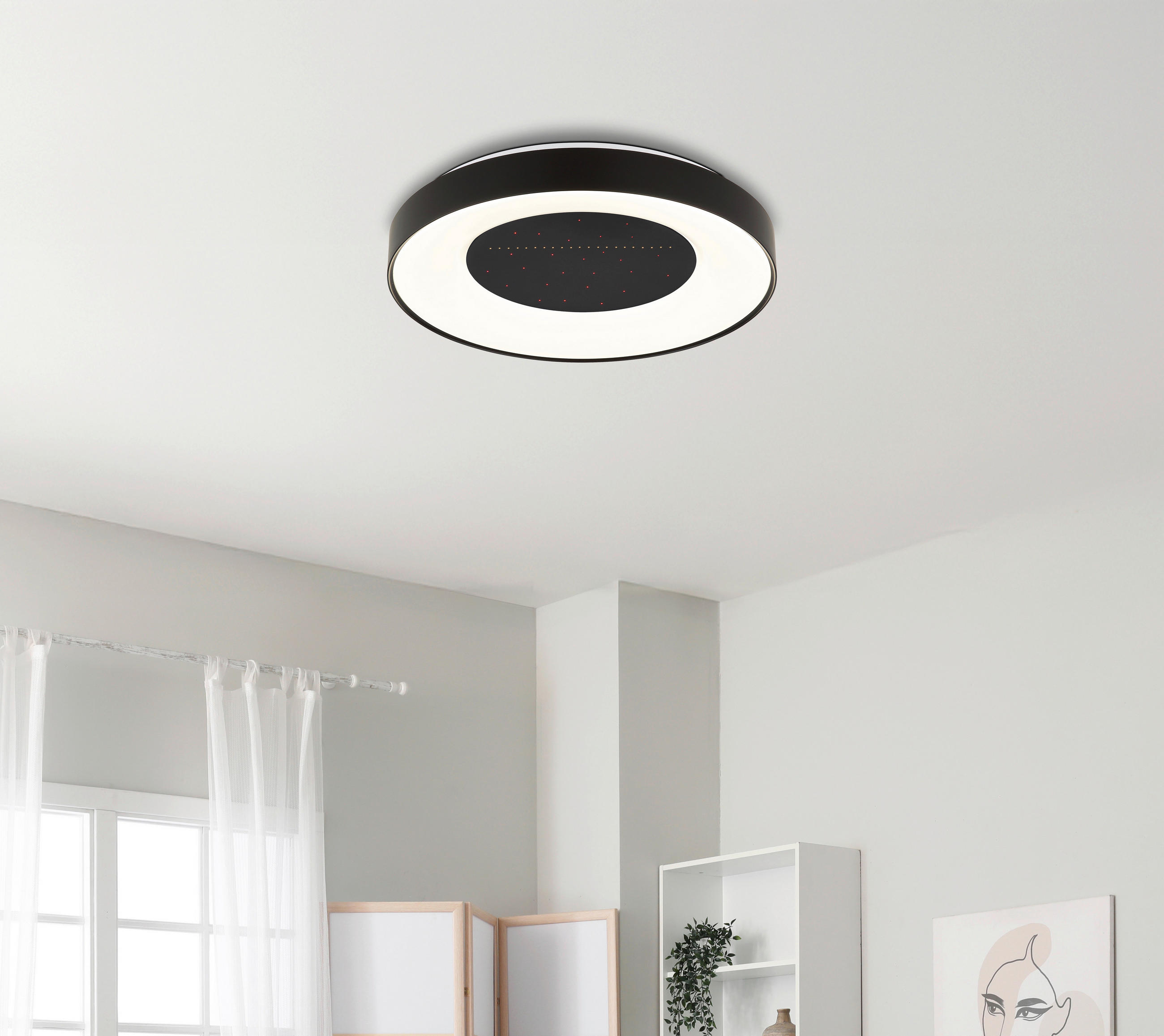 LED SVJETILJKA STROPNA JOLLIANA  - bijela/siva, Design, metal/plastika (49,2/7,7cm) - Globo