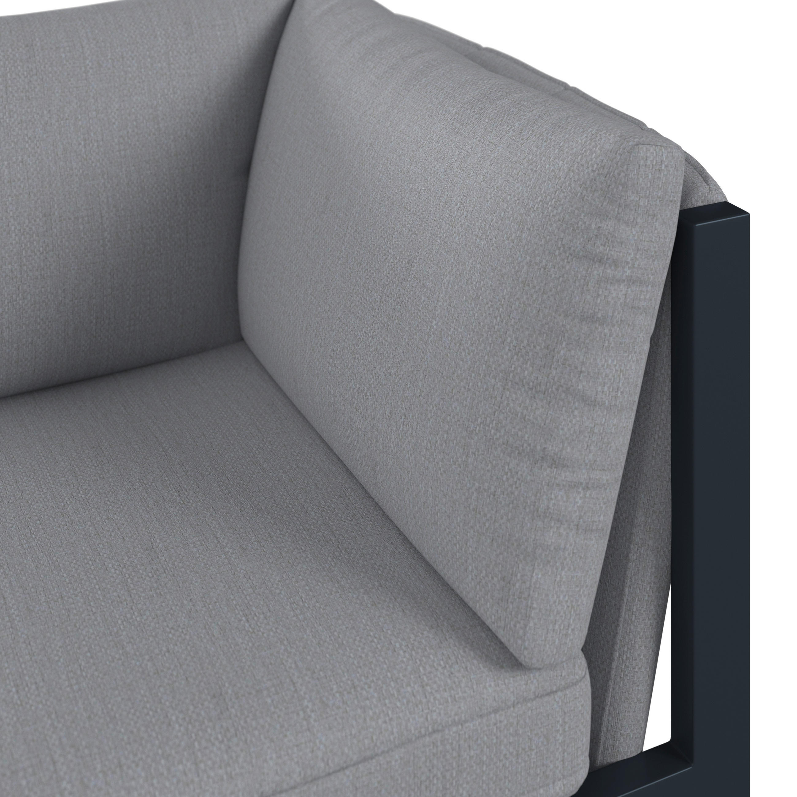 LOUNGEECKTEIL  - Anthrazit/Grau, Design, Textil/Metall (76/73/76cm) - Dieter Knoll