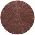 COUCHTISCH Ligneo Walnuss furniert 60/60/54 cm rund Walnussfarben  - Edelstahlfarben/Walnussfarben, Design, Holz/Metall (60/60/54cm) - Novel
