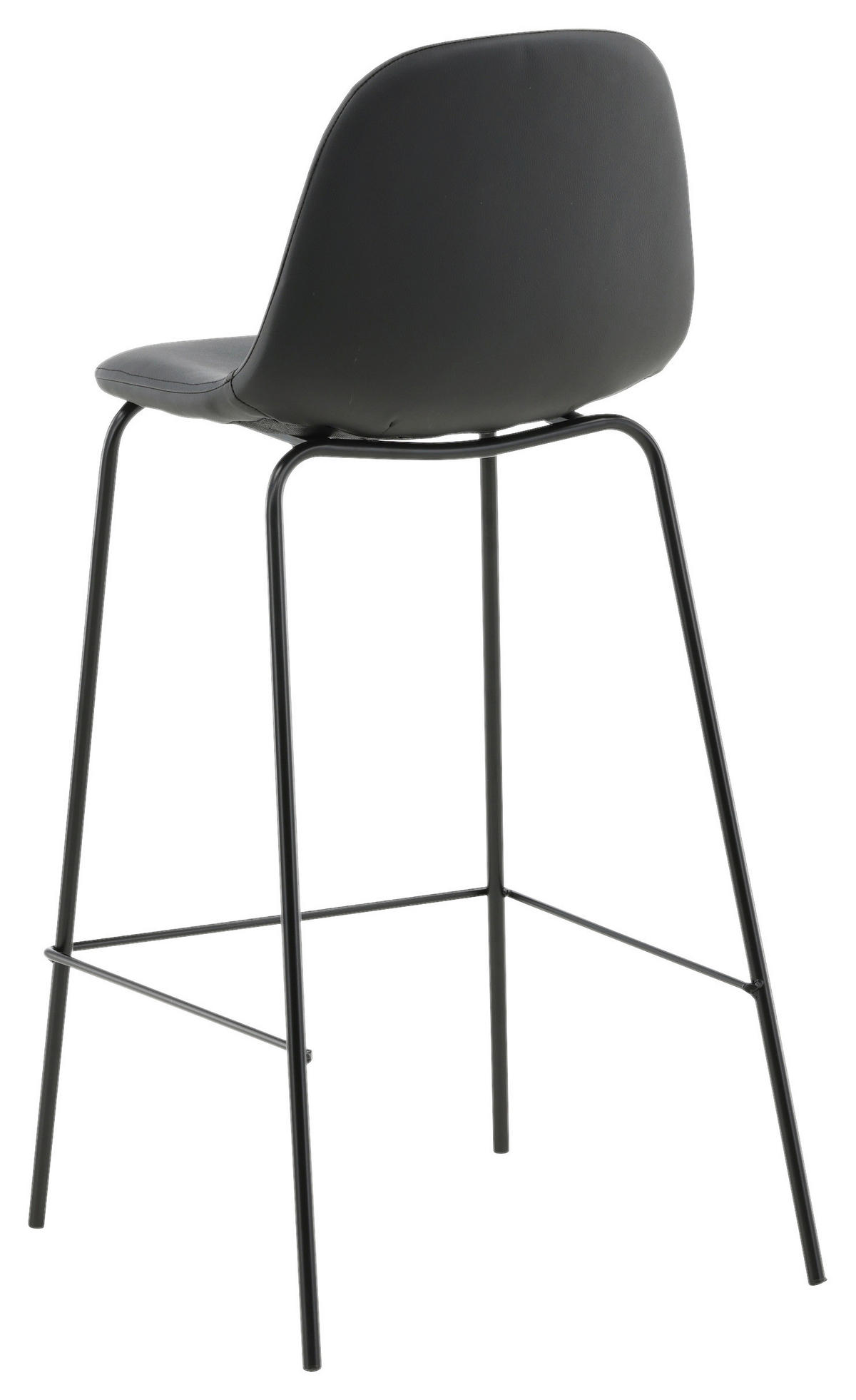 BARHOCKER-SET in Schwarz  - Schwarz, Design, Kunststoff/Textil (41,5/105/43cm) - Livetastic
