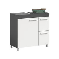 WASCHBECKENUNTERSCHRANK 65/63/31 cm  - Anthrazit/Silberfarben, Trend, Holzwerkstoff/Kunststoff (65/63/31cm) - MID.YOU