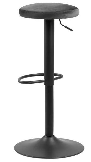 Barhocker höhenverstellbar Finch Grau/Schwarz