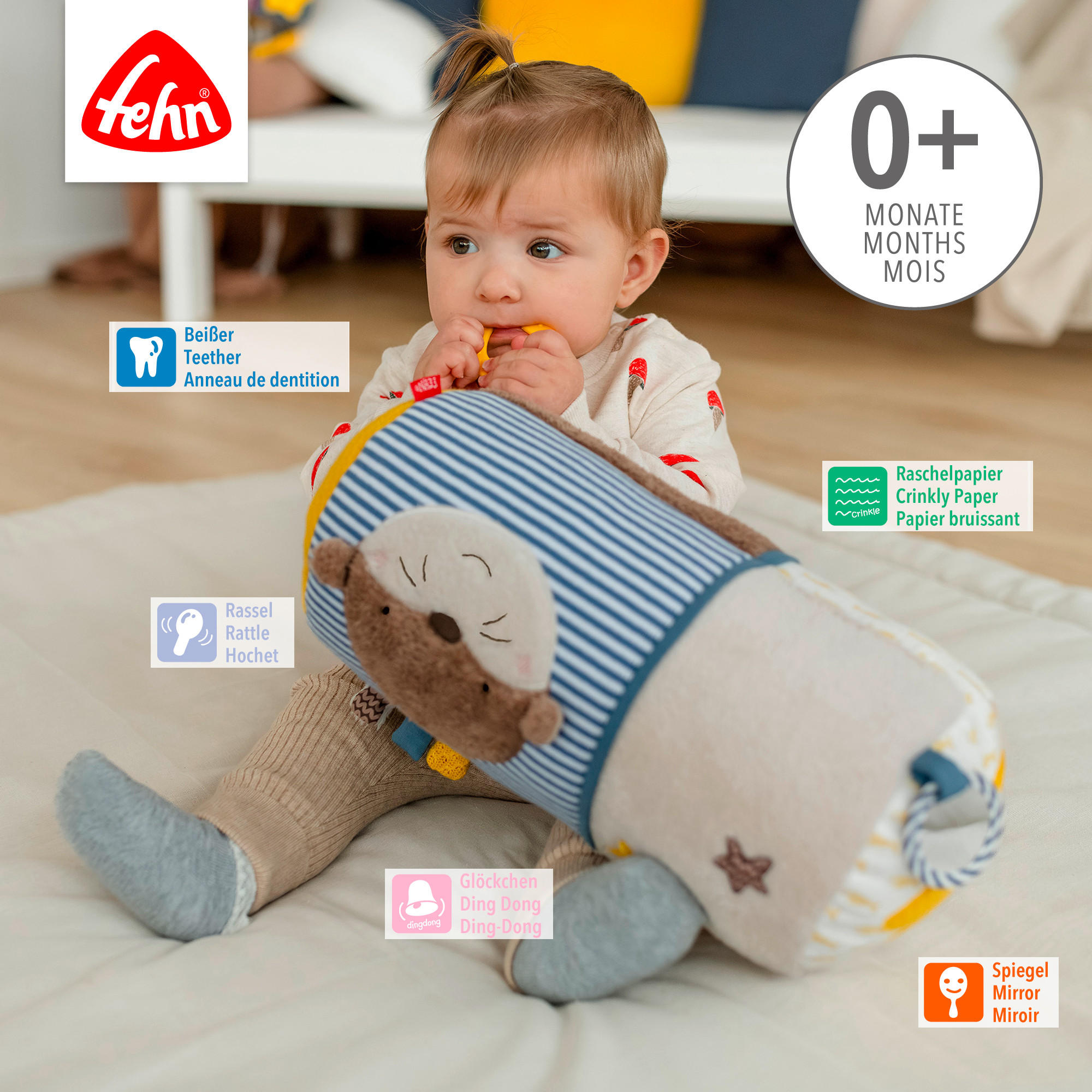 KRABBELROLLE 36/17/15 cm  - Multicolor, Basics, Textil (36/17/15cm) - Fehn
