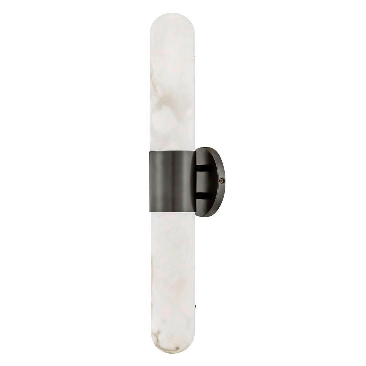 BADEZIMMER-WANDLEUCHTE Hinkley 12,7/61/12,6 cm  - Schwarz, KONVENTIONELL, Glas/Metall (12,7/61/12,6cm) - Elstead Lighting