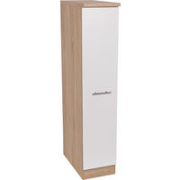 APOTHEKERSCHRANK 30/144,8/60 cm  in Weiß, Eichefarben  - Eichefarben/Silberfarben, Basics, Holzwerkstoff/Metall (30/144,8/60cm) - Respekta