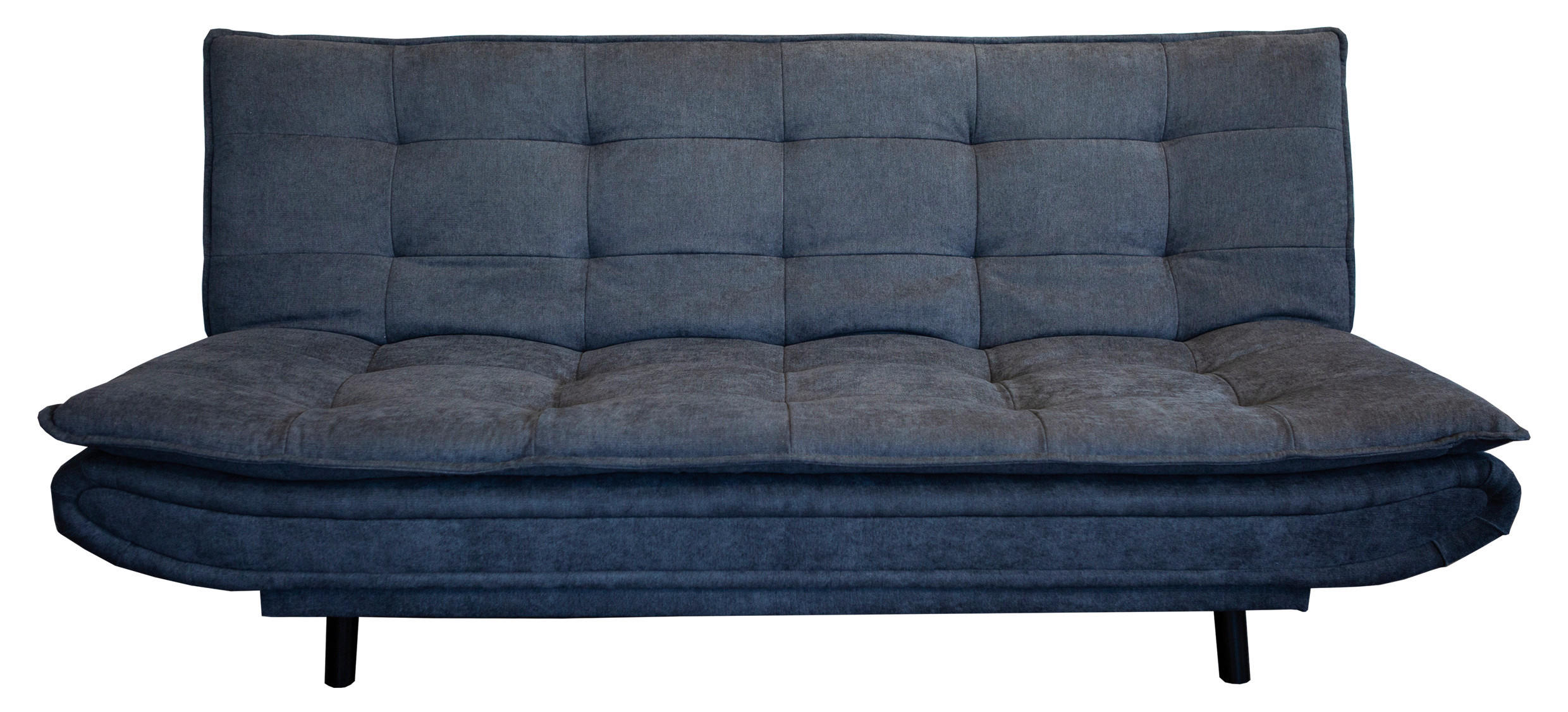 SCHLAFSOFA Mikrofaser, gesteppt Anthrazit  - Anthrazit/Schwarz, MODERN, Holz/Textil (194/100/90cm) - P & B