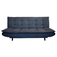 SCHLAFSOFA Mikrofaser, gesteppt Anthrazit  - Anthrazit/Schwarz, MODERN, Holz/Textil (194/100/90cm) - P & B