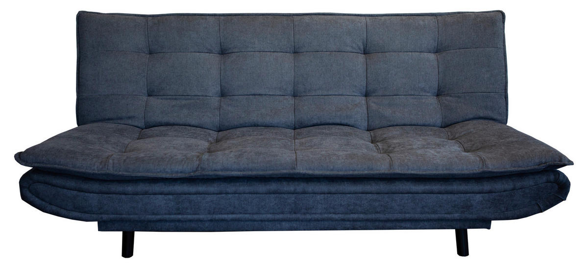 SCHLAFSOFA Mikrofaser, gesteppt Anthrazit  - Anthrazit/Schwarz, MODERN, Holz/Textil (194/100/90cm) - P & B
