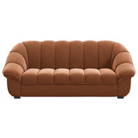 3-SITZER-SOFA Chenille Terracotta  - Terracotta/Schwarz, KONVENTIONELL, Kunststoff/Textil (215/88/104cm) - Welnova
