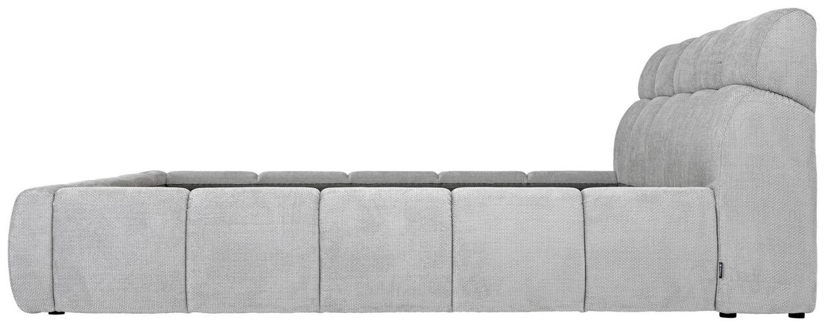 POLSTERBETT 160/200 cm  in Silberfarben  - Silberfarben/Schwarz, Design, Kunststoff/Textil (160/200cm) - Esposa