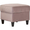 HOCKER Plüsch Rosa  - Schwarz/Rosa, Design, Holz/Textil (52/45/52cm) - MID.YOU