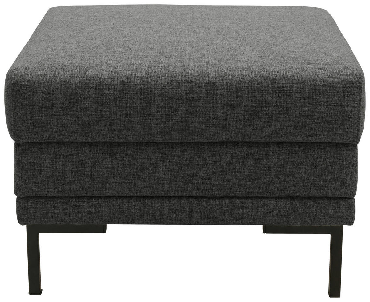 HOCKER Webstoff Anthrazit  - Anthrazit/Schwarz, Design, Textil/Metall (55/45/55cm) - LOOKS by W.Joop