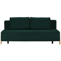 SCHLAFSOFA  in Mikrofaser Waldgrün  - Waldgrün/Naturfarben, Design, Holz/Textil (211/88/102cm) - Niels Andersson