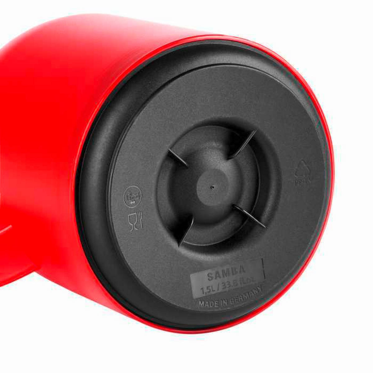 ISOLIERKANNE SAMBA 1,5 L  - Rot, Basics, Kunststoff (1,5l) - Emsa