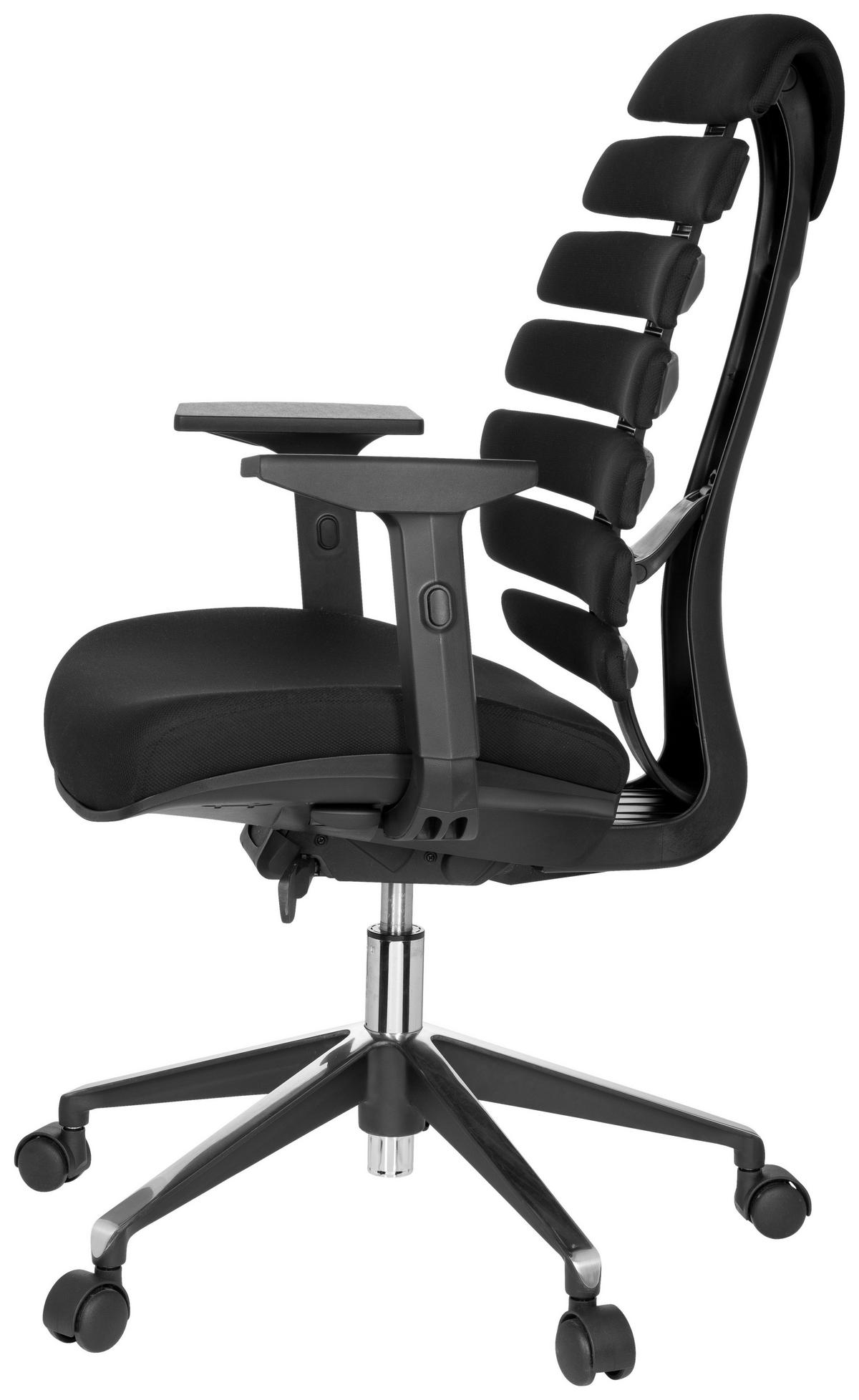 OTOČNÁ ŽIDLE, plochá tkanina, černá - černá, Moderní, kov/textil (65/115/50cm) - MID.YOU
