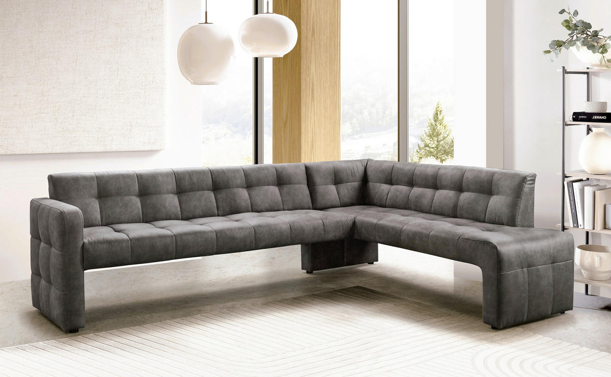 KLUPA KUTNA  antracit  drvo, tekstil, drvni materijal      - crna/antracit, Moderno, drvni materijal/drvo (265/197cm) - Livetastic