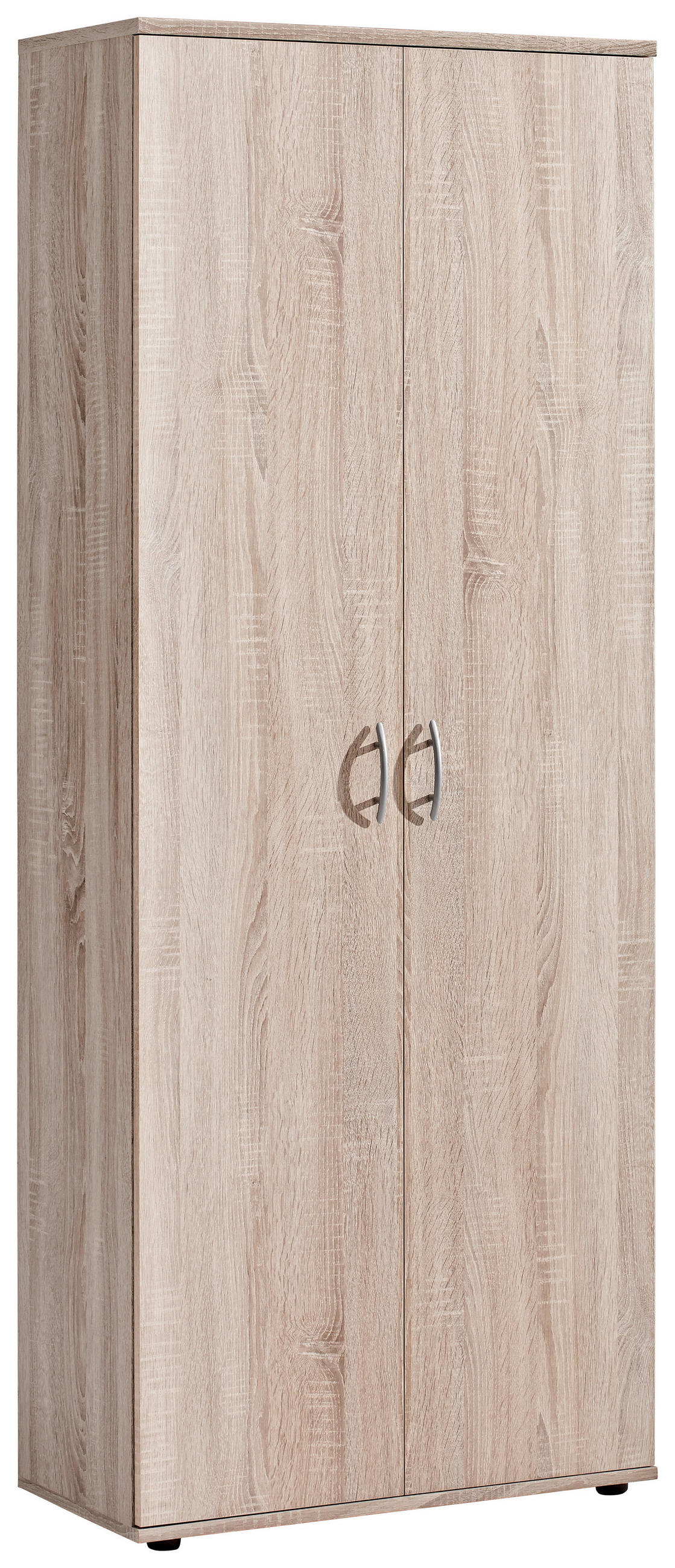 SCHUHSCHRANK Sonoma Eiche  - Silberfarben/Sonoma Eiche, Design, Holzwerkstoff/Kunststoff (70/176/35cm) - Carryhome