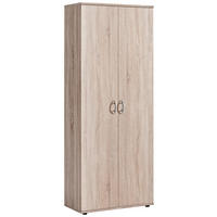 OMARA ZA ČEVLJE hrast sonoma - srebrne barve/hrast sonoma, Design, umetna masa/leseni material (70/176/35cm) - Carryhome