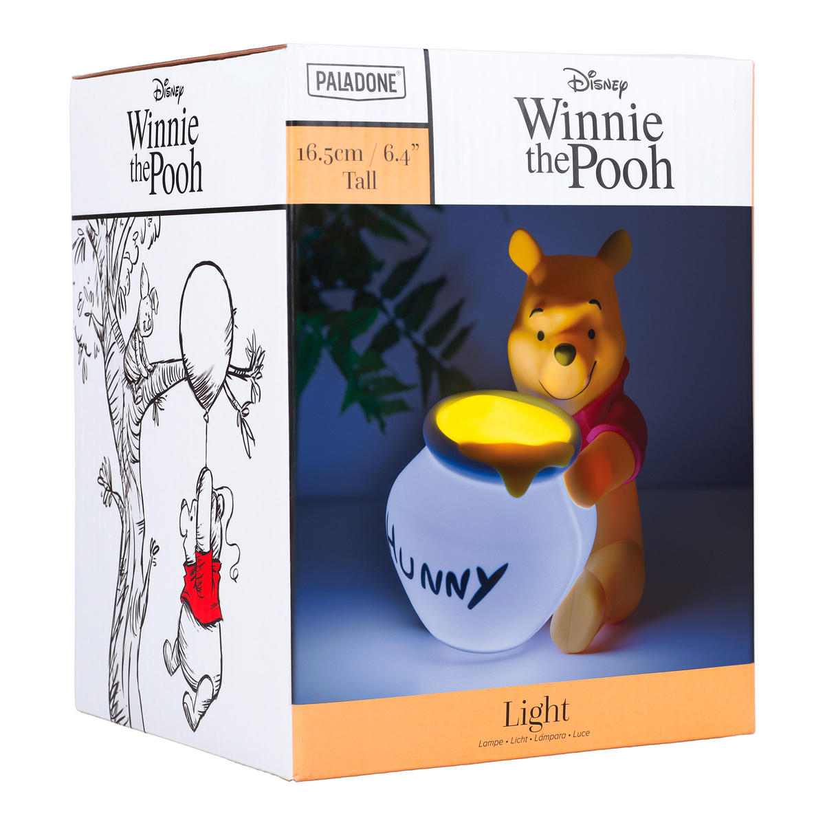 LED-DEKOLEUCHTE Winnie Pooh 10.8/14.7/16.5 cm   - Gelb/Rot, Basics, Kunststoff (10.8/14.7/16.5cm) - Disney