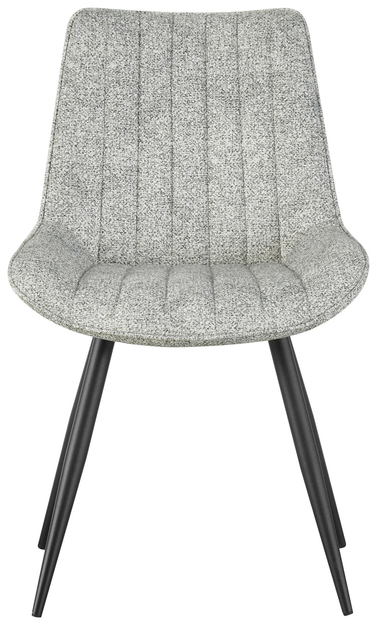 STUHL  in Eisen Leinenoptik Holz, Metall, Textil  - Beige/Schwarz, KONVENTIONELL, Holz/Textil (54/88/61,5cm) - MID.YOU