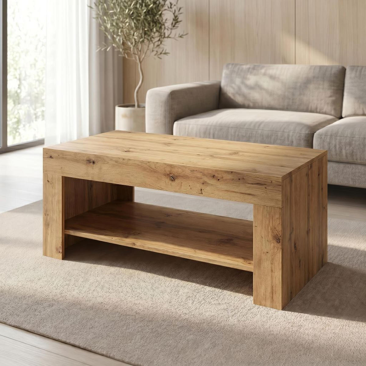 KLUB STOČIĆ 100/43/53,2 cm  boja hrasta  - boja hrasta, Moderno (100/43/53,2cm) - Carryhome