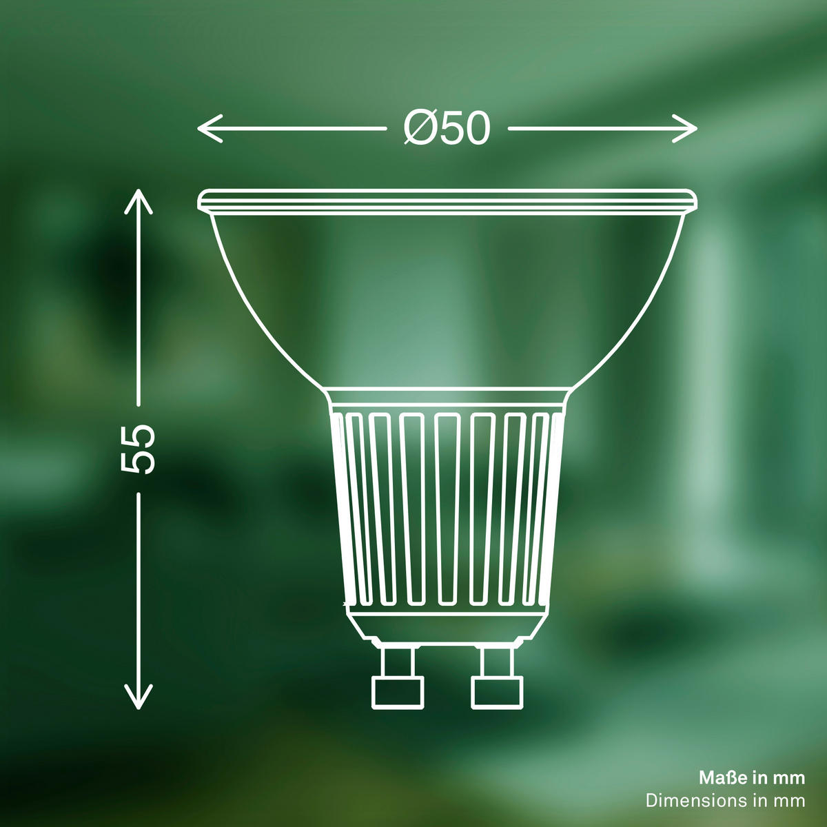 LED-LEUCHTMITTEL  - Silberfarben, Basics, Glas (5/5,6cm)