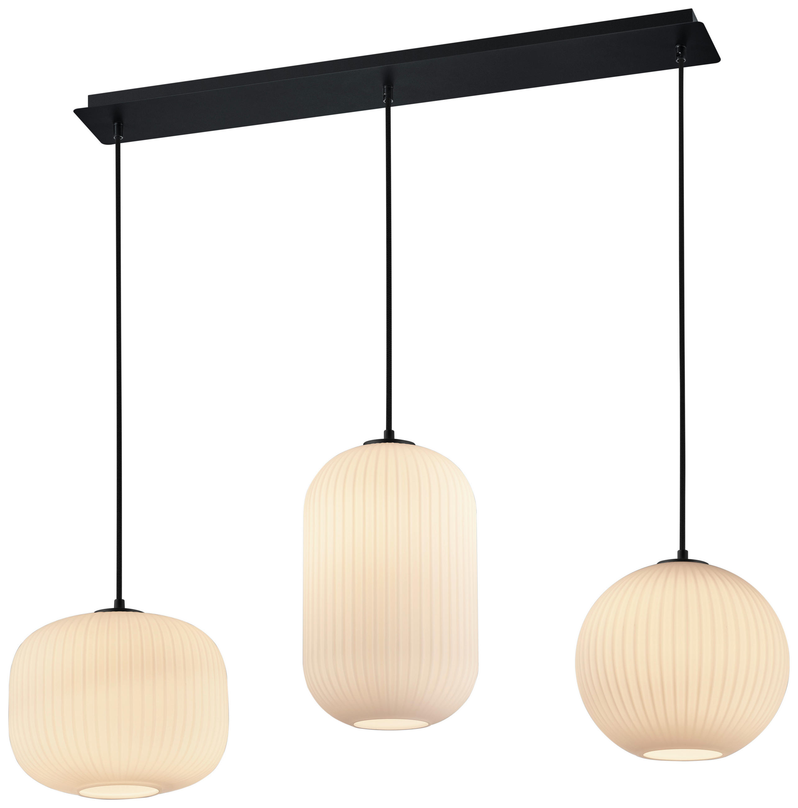ZÁVĚSNÉ SVÍTIDLO, 100/150 cm  - černá, Design, kov (100/150cm) - Dieter Knoll