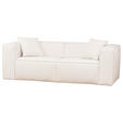 SCHLAFSOFA  in Chenille Creme  - Creme/Schwarz, Design, Kunststoff/Textil (227/74/105cm) - Novel