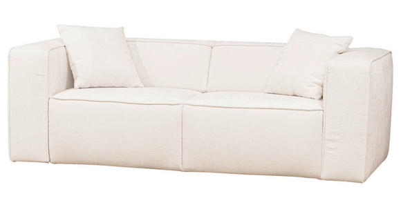 SCHLAFSOFA  in Chenille Creme  - Creme/Schwarz, Design, Kunststoff/Textil (227/74/105cm) - Novel