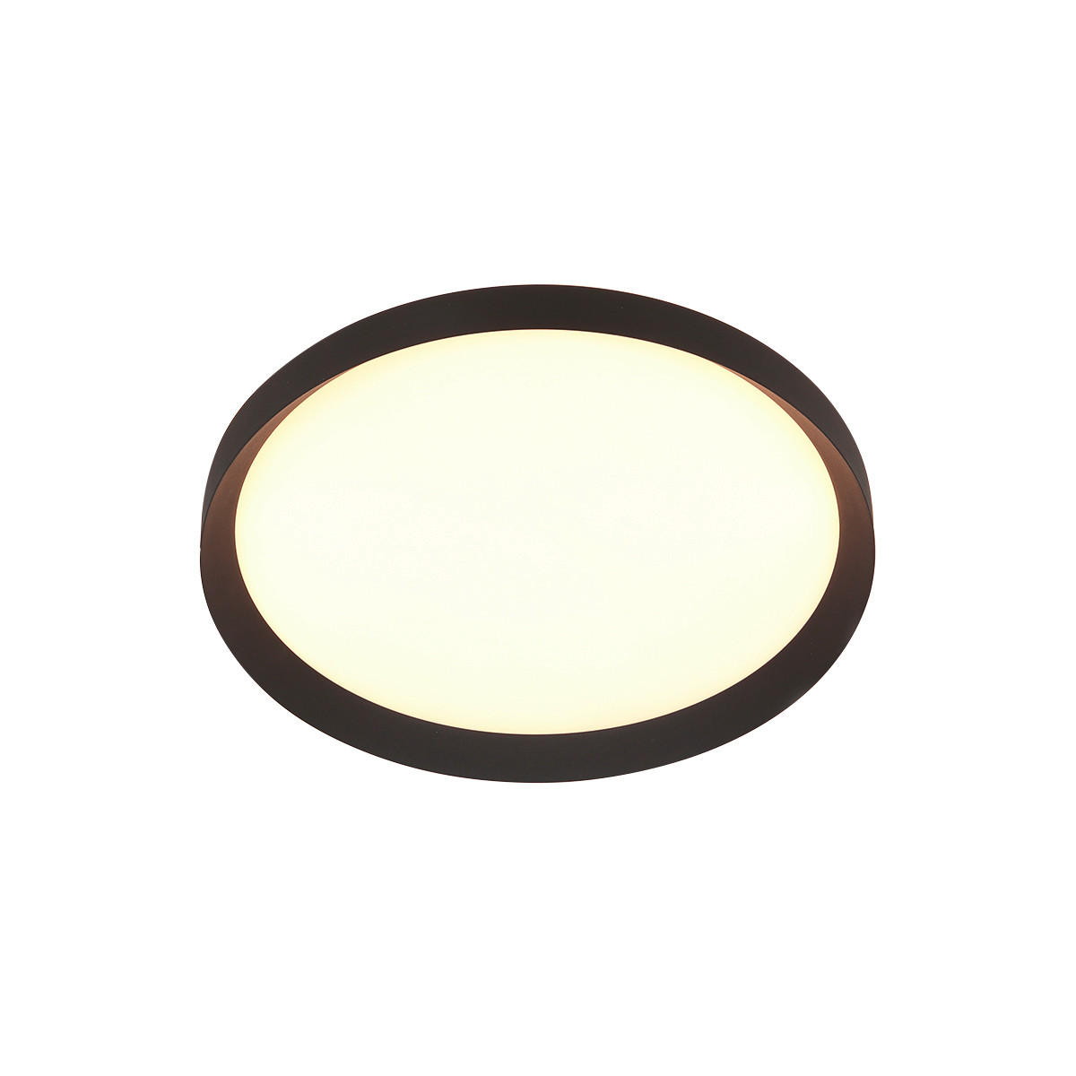 LED-DECKENLEUCHTE Ringlede 40/7 cm   - Schwarz, KONVENTIONELL, Kunststoff/Metall (40/7cm)