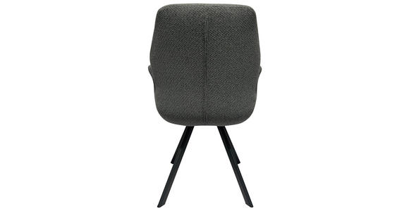 ARMLEHNSTUHL in Eisen Webstoff - Schwarz/Grau, Design, Textil/Metall (60/86,5/60cm) - Novel