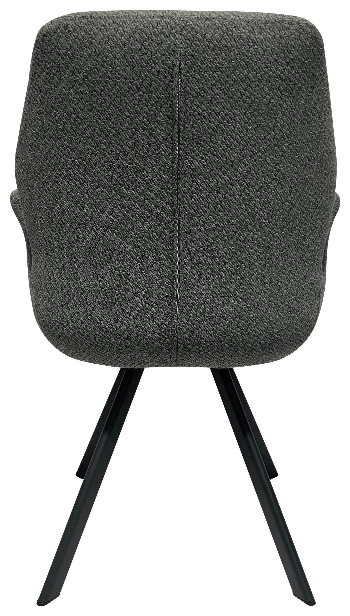 ARMLEHNSTUHL  in Eisen Webstoff  - Schwarz/Grau, Design, Textil/Metall (60/86,5/60cm) - Novel