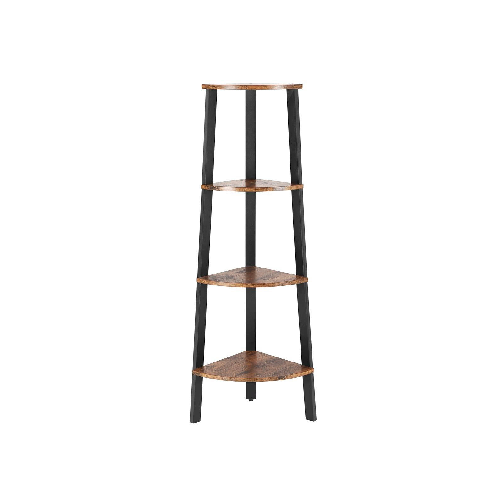 REGÁL, hnědá, černá, 33,9/124,5/33,9 cm - černá/hnědá, Basics, kompozitní dřevo (33,9/124,5/33,9cm) - Boxxx